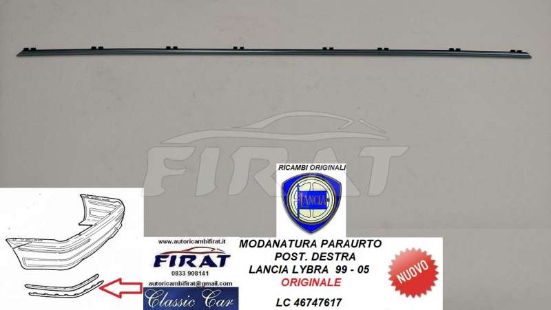 MODANATURA PARAURTO LANCIA LYBRA POST.DX (46747617)